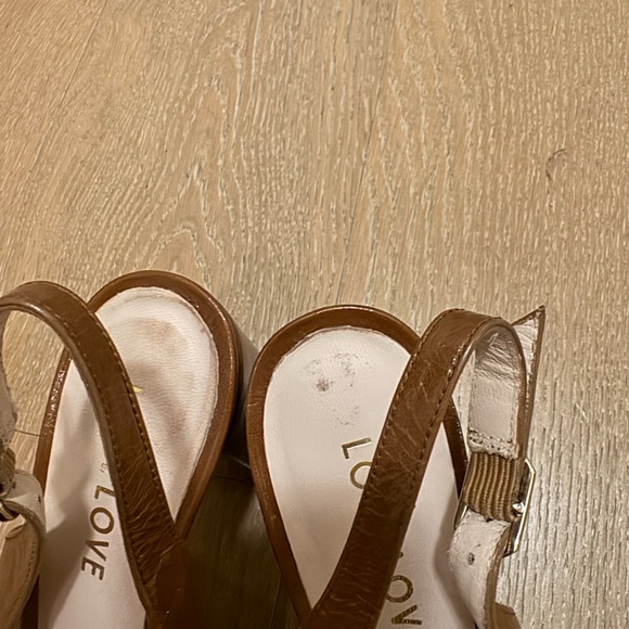LODI Love Tan Slingback Platform Heels - Picture 5 of 7